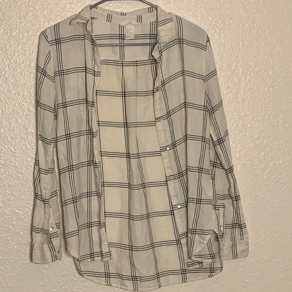 H&M plaid top